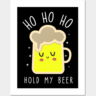 funny christmas beer Posters and Art